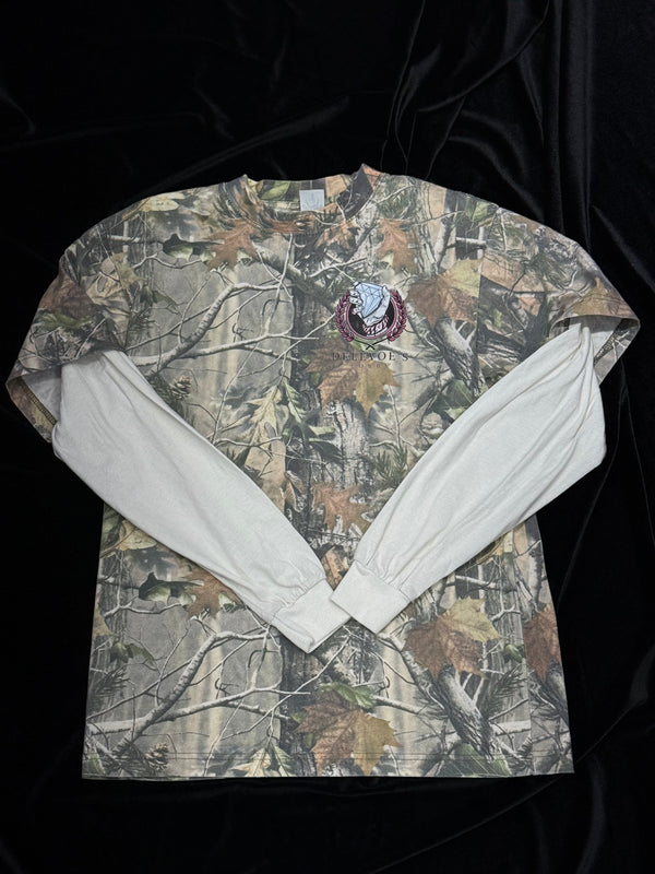 Long Sleeve Camo Tee Pink